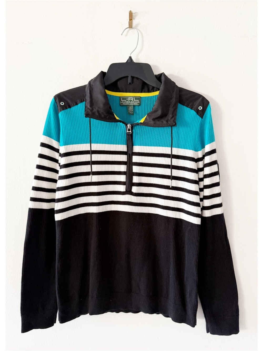 Vintage Y2K LRL Ralph Lauren Active Nautical Yacht Half Zip Sweater Size XL